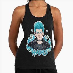 Young Hades God of the Underworld Descendants Rise of the Red Fan Art Racerback Tank Top