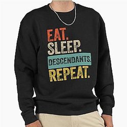 Eat Sleep Descendants Repeat Vintage Pullover Sweatshirt