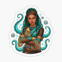 Uma: Leader of the Isle - Descendants 4 Rise of Red Fan Art Sticker,