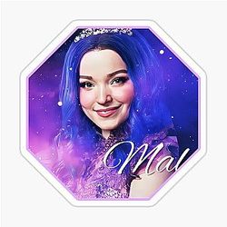 Mal Purple Queen Descendants 3 Wedding Sticker