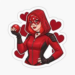Red Rebel Vandalism Descendants Rise of Red Fan Art Sticker
