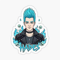 Young Hades: God of the Underworld - Descendants 4 Rise of Red Fan Art Sticker