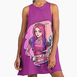 Audrey Manga Anime Cartoon Comics Style - Descendants 3 A-Line Dress
