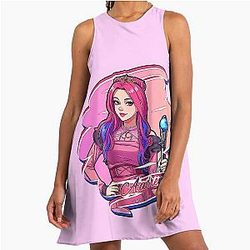 Audrey Manga Anime Cartoon Comics Style Descendants 3 Star A Line Dress
