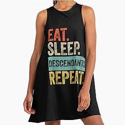 Eat, Sleep, Descendant, Repeat, A-Line Dress