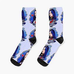 Evie Blue Princess Star Descendants 3 Manga Anime Cartoon Pop Art Style Socks