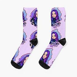 Mal Purple Star Queen - Descendants 3 Manga Anime Style Socks