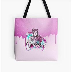 Dizzy Descendants Pretty Pink Girl All Over Print Tote Bag
