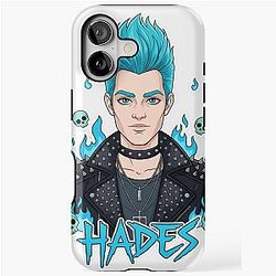 Young Hades God of the Underworld Descendants 4 Rise of the Red Fan Art iPhone Case