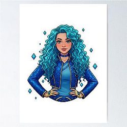 Chloe Charming - Descendants: The Rise of the Royal Blue Design Poster
