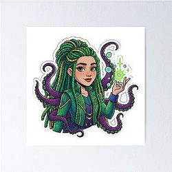 Uliana: The Sea Witch - Descendants 4 Rise of Red Fan Art Poster