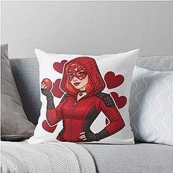 Red Rebel Vandalism Descendants 4 Rise of Red Fan Art Throw Pillow