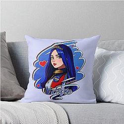 Evie Blue Princess Star Descendants 3 Manga Anime Pop Art Style Throw Pillow