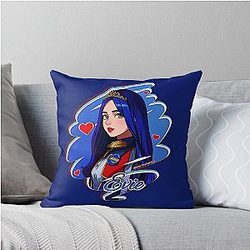 Evie Blue Princess Descendants 3 Manga Anime Pop Art Style Throw Pillow