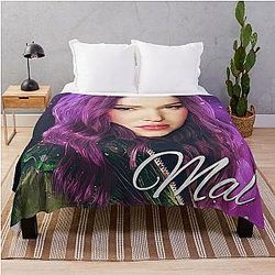 Mal, Purple, Pink, Princess, Descendants 3, Throw Blanket
