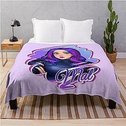 Mal and Queen Star - Descendants 3 Comic Style Throw Blanket