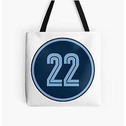 Desmond Bane Number 22 Memphis Grizzlies Inspired All Over Print Tote Bag