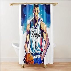 Desmond Bane Anime Artwork of a Dynamic Athlete Shower Curtain
