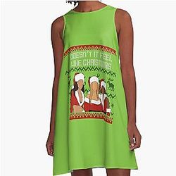 8 Days of Christmas Destiny's Child Christmas Holiday Art A-Line Dress