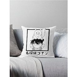 Detective Conan - Conan and Cat Throw Pillow