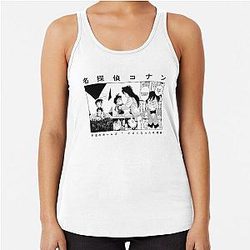 Detective Conan Manga Design Racerback Tank Top