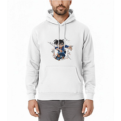 Detective Conan Hoodie Dramatic Chase Sketch Style
