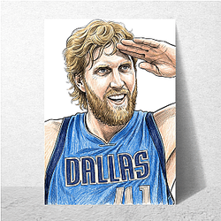 Dirk Nowitzki Statue Bronze legacy Dirk Nowitzki Posters
