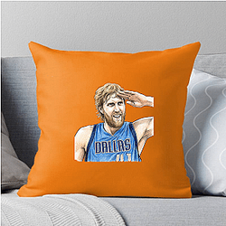 Dirk Nowitzki Statue Bronze legacy Dirk Nowitzki Pillows Cover
