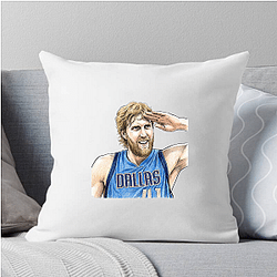 Dirk Nowitzki Statue Bronze legacy Dirk Nowitzki Pillows Cover