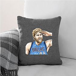 Dirk Nowitzki Statue Bronze legacy Dirk Nowitzki Pillows Cover