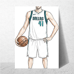 Dirk Nowitzki Fadeaway Unstoppable shot Dirk Nowitzki Posters