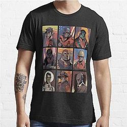 TF2 Mercs portraits in Disco Elysium art style Essential T-Shirt