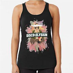 Disco Elysium Watercolor Art Racerback Tank Top