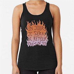 Disco Elysium Un jour je serai... inscription Racerback Tank Top