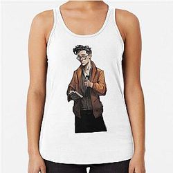 Kitsuragi Disco Elysium Poster, Kim Kittsuragi, disco Elysium fan art, disco Elysium shirt Racerback Tank Top