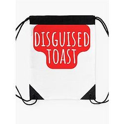 Disguised Toast Red And White Drawstring Bag Premium Merch Store
