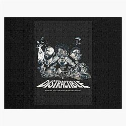Distractible Merch Monochrome Jigsaw Puzzle