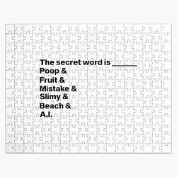 Distractible Merch Secret Word Jigsaw Puzzle