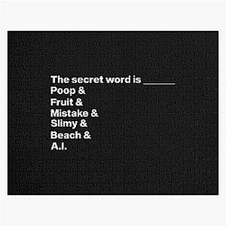 Distractible Merch Secret Word Jigsaw Puzzle