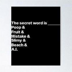 Distractible Merch Secret Word Poster