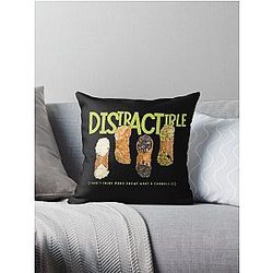 Distractible Podcast - Cannoli Bit Throw Pillow