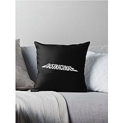 Distractible Podcast HD Logo Throw Pillow