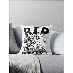 Distractible Merch Candy Uncle Throw Pillow