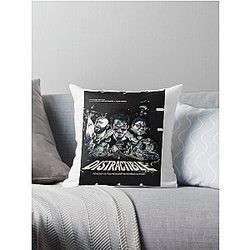 Distractible Merch Monochrome Distractible Throw Pillow