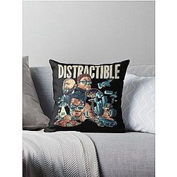 Distractible Podcast merch Throw Pillow