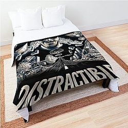 Distractible Merch Monochrome Distractible Comforter