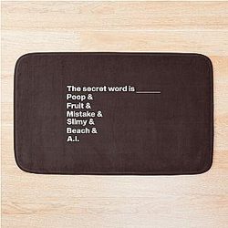 Distractible Merch Secret Word Bath Mat