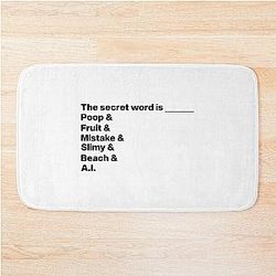 Distractible Merch Secret Word Bath Mat