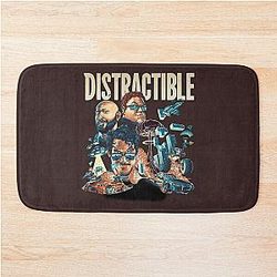 Distractible Podcast merch Bath Mat