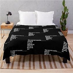 Distractible Merch Secret Word Throw Blanket